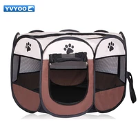 yvyoo portable folding pet tent dog house cage dog cat tent playpen puppy kennel octagonal fence outdoor pet products a08