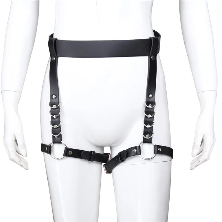 

PU Leather New Women Sexy Leg Garter Belt Cage Body Hollow Leg Suspender Strap Underwear Leg Strap Leg Garter Belts Adult Sexy