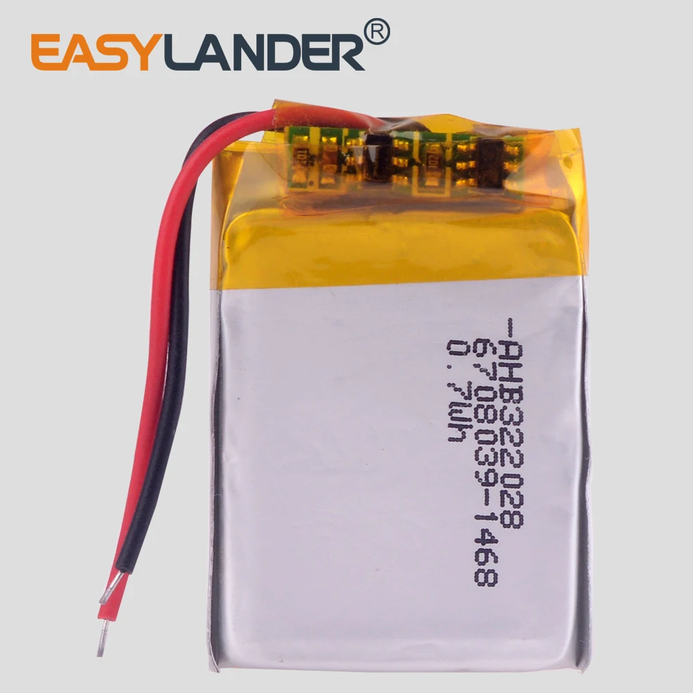 3 7 V 190mAh [322028] полимерный литий ионный/литий ионный аккумулятор для TOMTOM AHA11111008 smartband