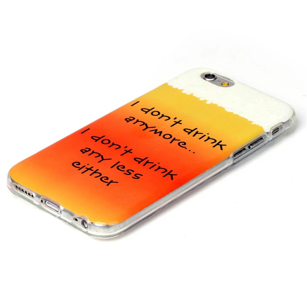 2016 Пива ТПУ Мягкая Gasbag Обложка Чехол Для iPhone 6 S 4.7 дюйма|case cover ipad|case ncover work |