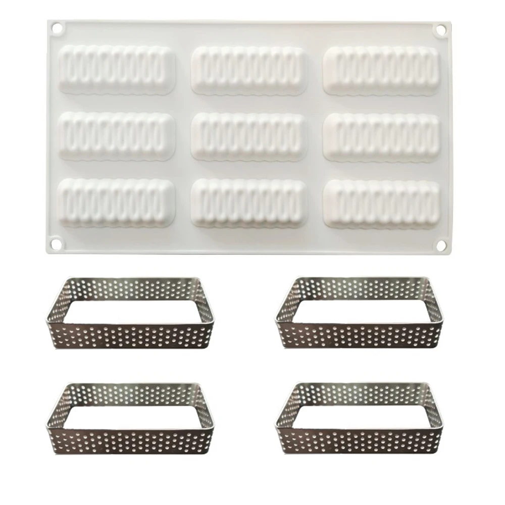 9 отверстий в форме волны торта силиконовая формочка для украшение шоколадный