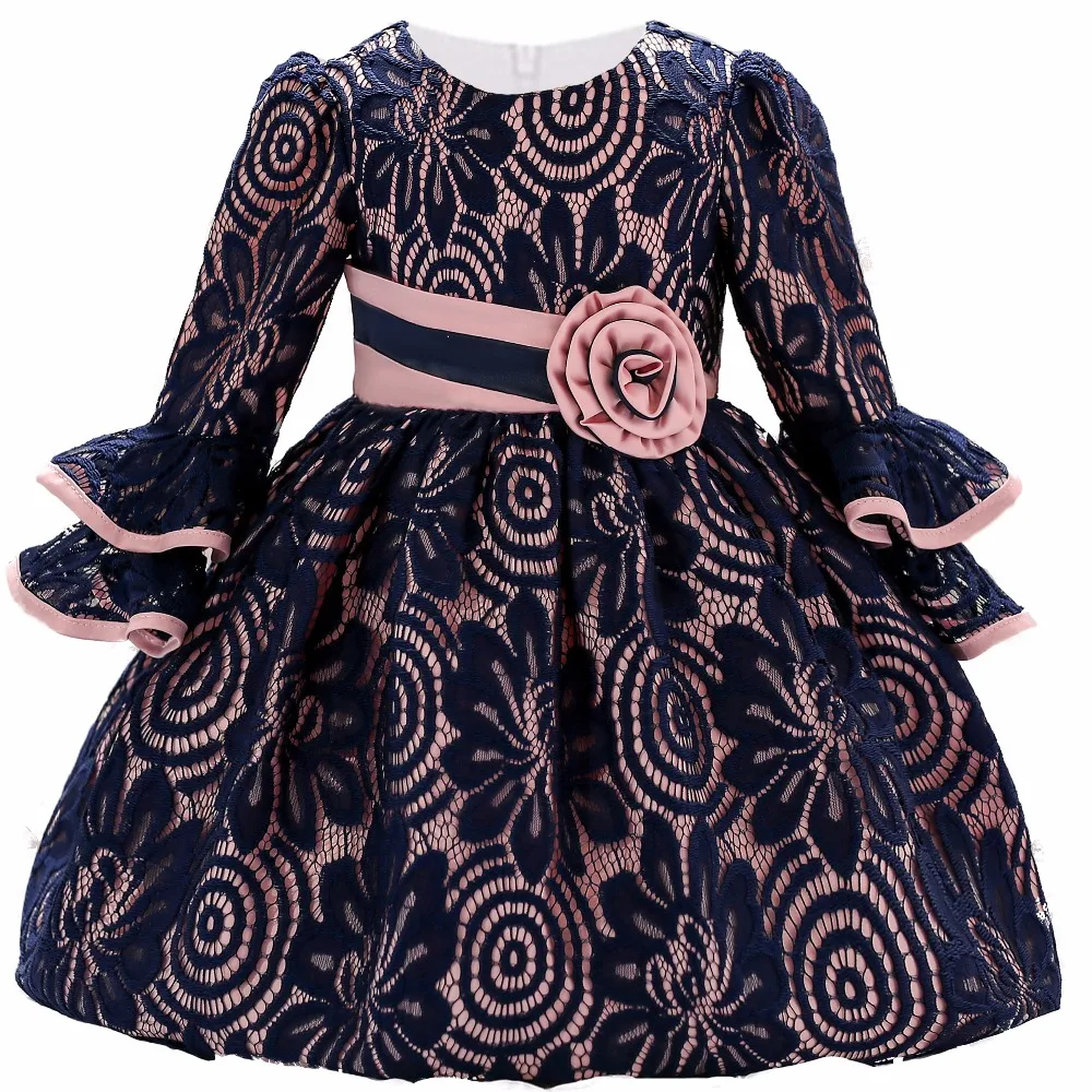 Autumn Christening Baby Girl Dress Wedding Long Sleeve 1 year birthday Newborn Princess Dresses Infant Tutu clothes | Детская одежда и