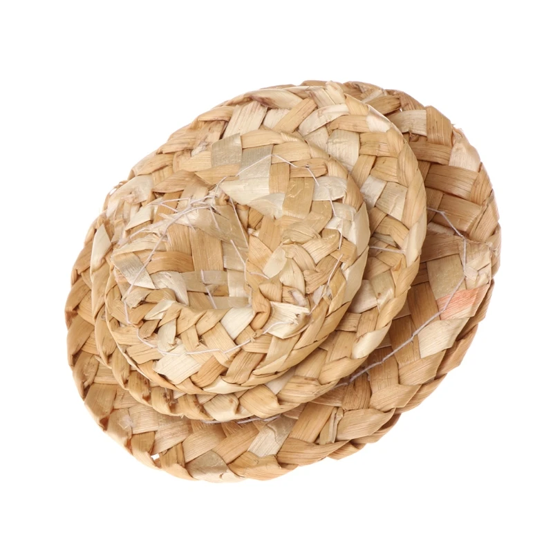 NEW 1PC Handmade Straw Woven Hat Adjustable For Parrot Birds Accessories Fashionable birds accessoires | Дом и сад