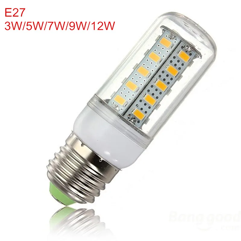 Новый 5730 E27 E14 Led лампа кукурузы 3 Вт/5 Вт/7 Вт/9 Вт/12 Вт AC 220 В прожектор заменить 20 50 100