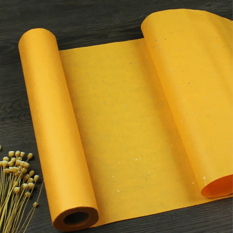 Бумага для каллиграфии Papel Arroz Xuan Золотая прокрутка Китайская традиционная сырая