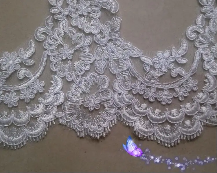 10 метров Европейское кружевное свадебное платье кружевная ткань ручные