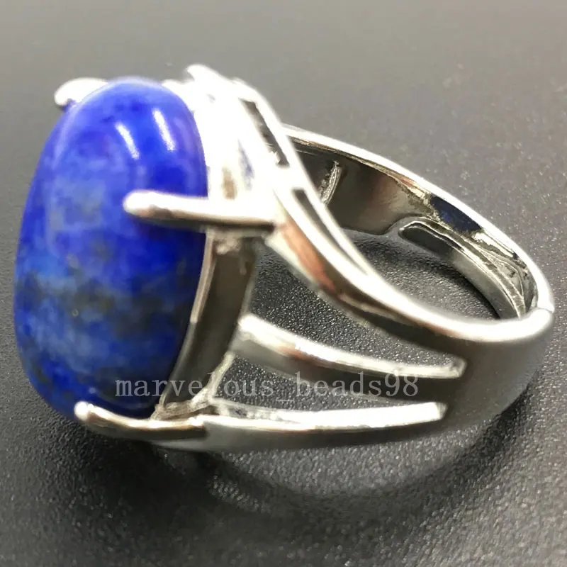 Лазурит Тигры глаз опал Малахит золотой камень кристалл Jaspe Jad Howlite Синий Песок для женщин и мужчин кольцо 7~ 1"(США) регулируемый WB563