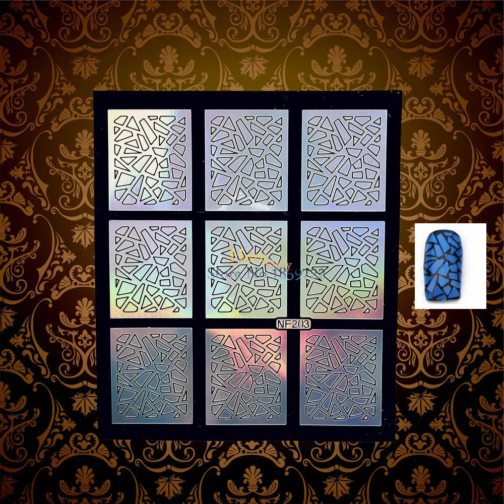 1 лист простой в использовании белый полый тонкий винил для ногтей фольги