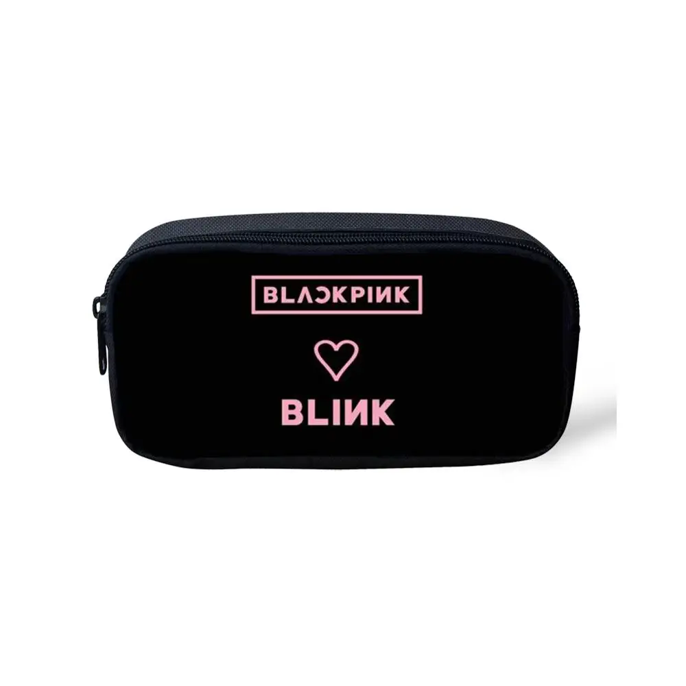 Thikin Blackpink KPop Повседневная сумка-карандаш для ручек, ручка для девочек, чехол для студенческого макияжа, сумки для хранения ручек, кошельки для детей
