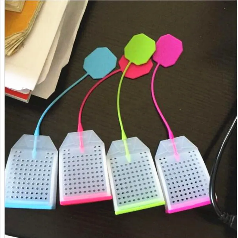 1 шт. силиконовый ситечко для чая в форме сумки ПЕРФОРИРОВАННОЕ трав и специй