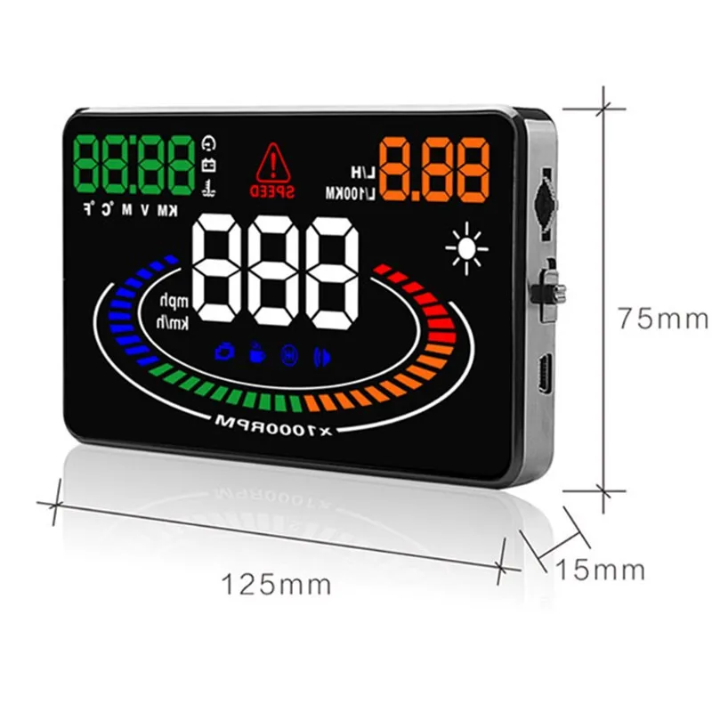 WiiYii E300 hud Дисплей автомобильный HUD OBD2 напряжение сигнализация температура воды