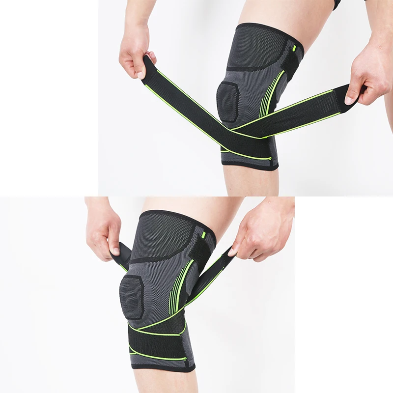 Эластичные Спортивные rodilleras 3D трикотажные компрессионные наколенники для