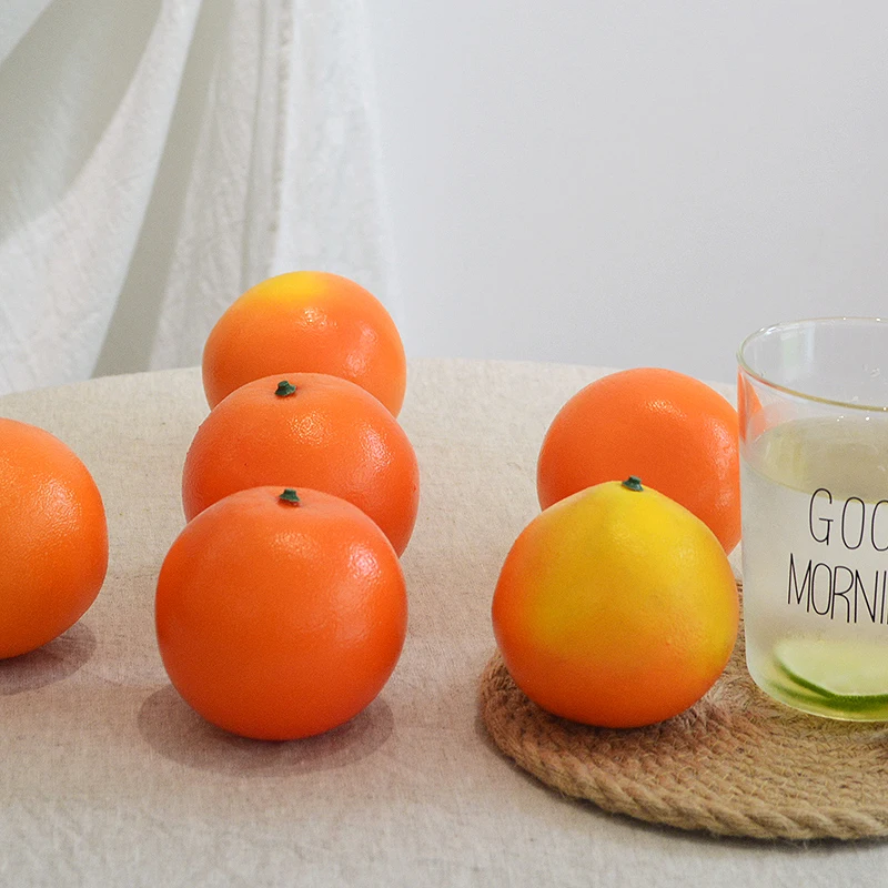

050 Simulated Orange Novelty Navel Orange/Fake Fruit Set Model/Arrangement Photo Cabinet Decorative Early Projects