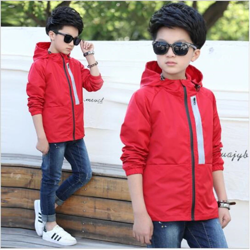 Новинка 2017 года ветровка для мальчиков-подростков Водонепроницаемая