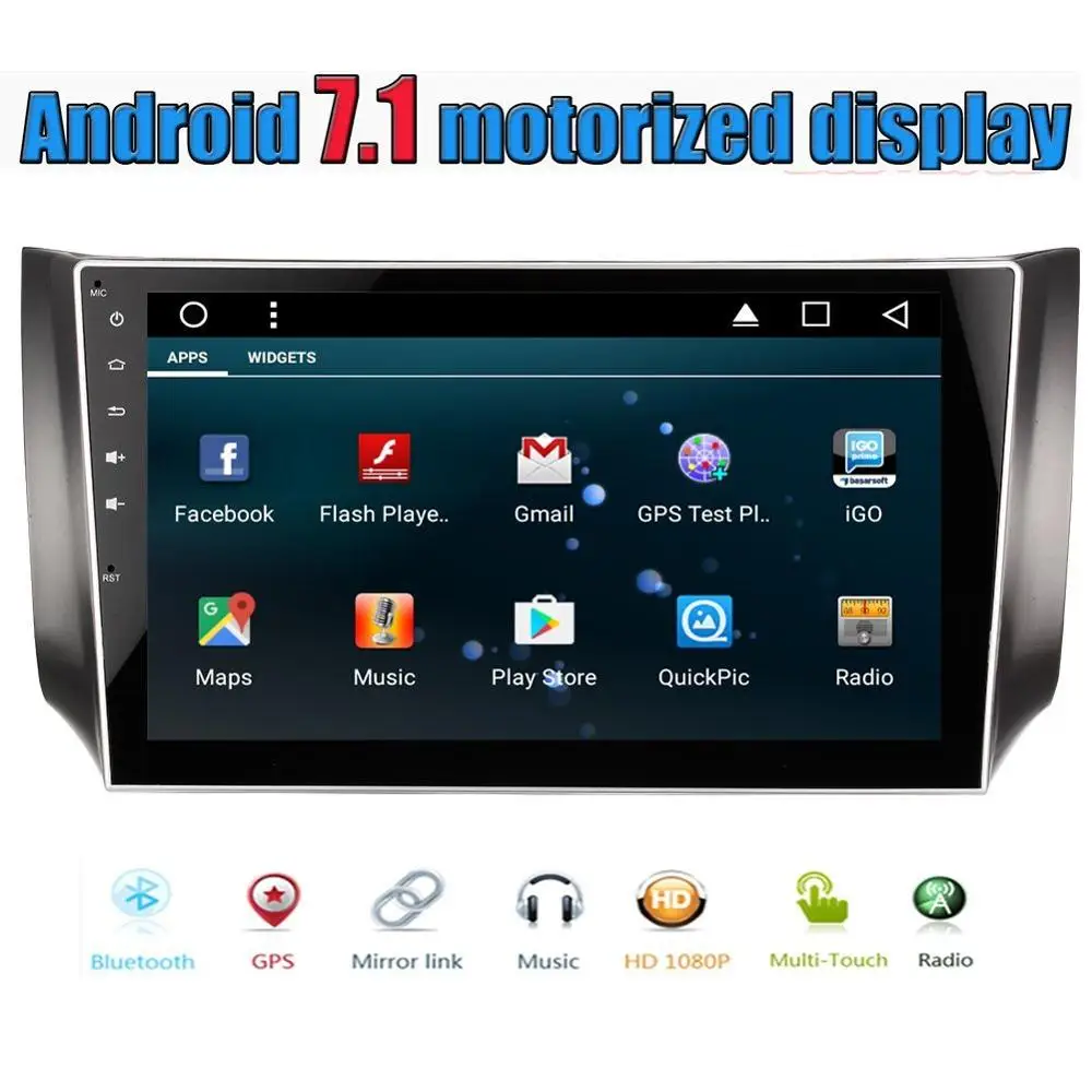 Eincar 2 DIN Android 7.1 Авторадио GPS головного устройства для Nissan Sylphy 2016 2017 навигации 10.1