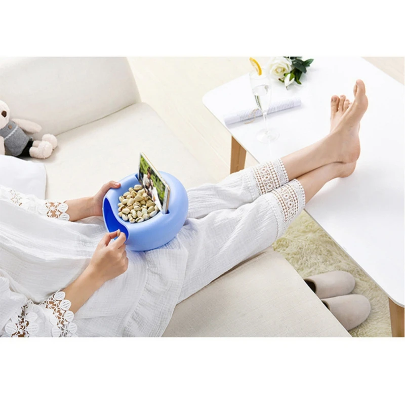Fruit Plate Sunflower Seeds Container Detachable Double-layer Candy Plate Round Phone Holder