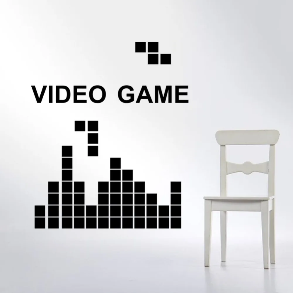 Тетрис игра видео наклейки на стену для детей комнаты украшения съемные