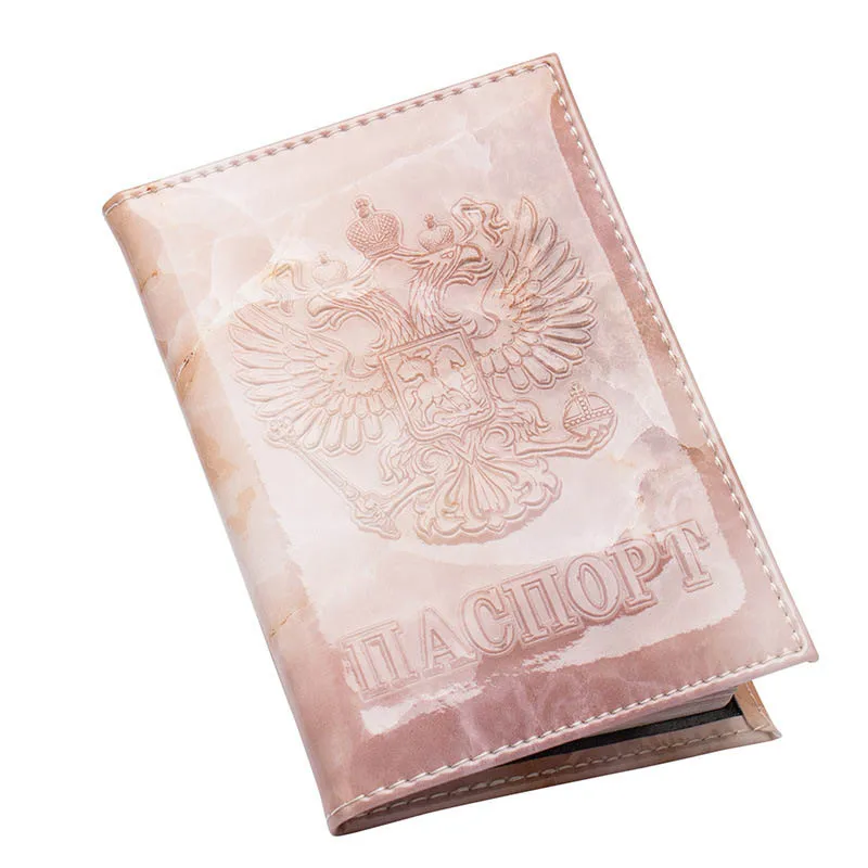 Новые российские мраморные обложки для паспорта из искусственной кожи, креативные держатели для кредитных sim-карт, держатель для паспорта из искусственной кожи, аксессуары для путешествий