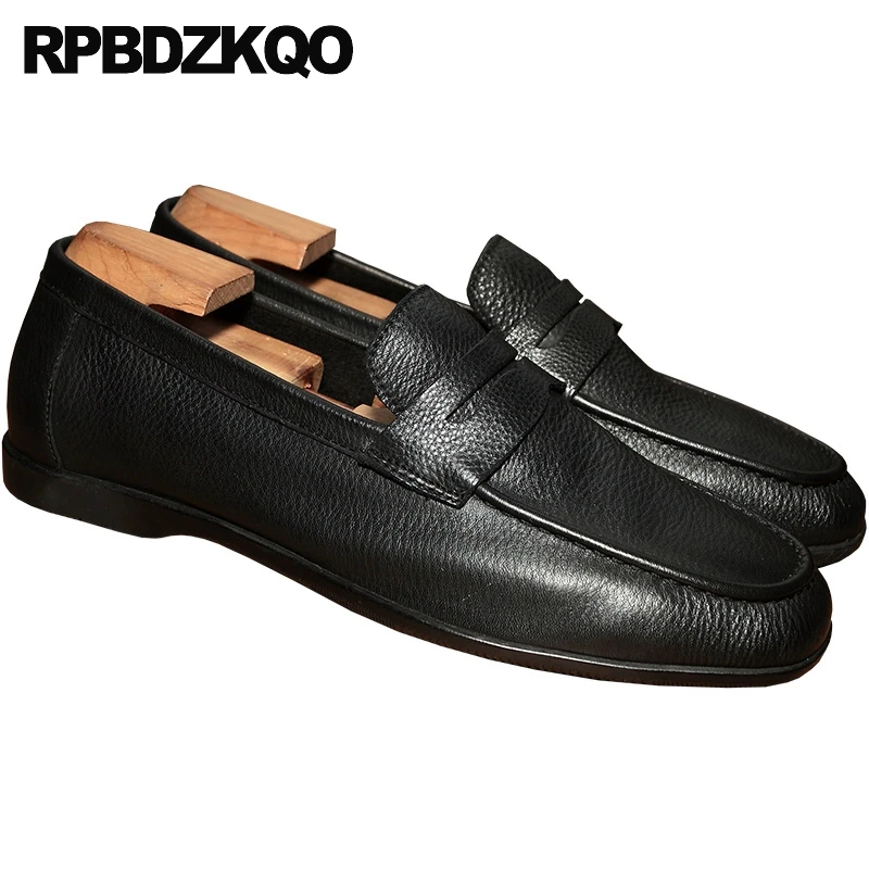Italian Brand Slip On Dress Genuine Leather Elegant Office Wedding Black Designer Real Loafers Business Casual Men Shoes Italy | Обувь