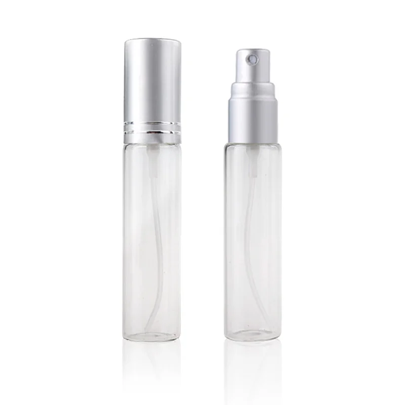 Matte Silver 100 шт./лот 10 мл портативный образец многоразового использования флакон для духов Пустой Мини-флакон с распылителем для духов контейнер с распылителем для путешествий - Цвет: Matte Silver