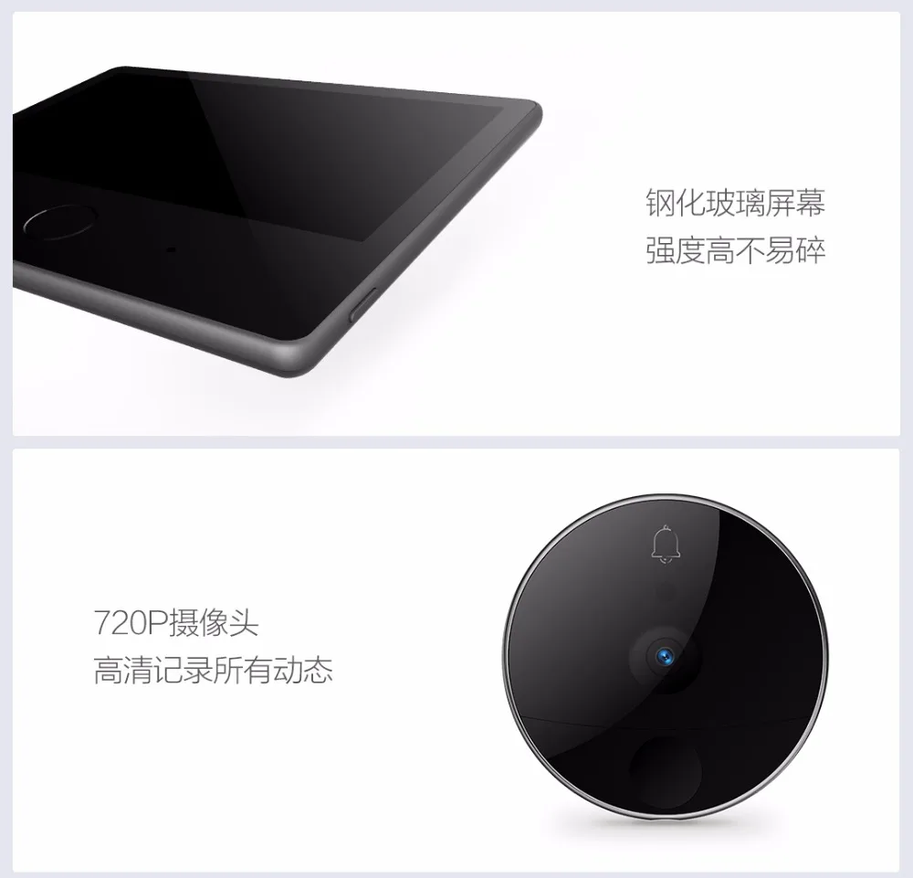 Xiaomi Luke умный дверной видео дверной звонок кошачий глаз молодежное издание CatY серый Mijia приложение управление аккумуляторная ips дисплей широкий угол