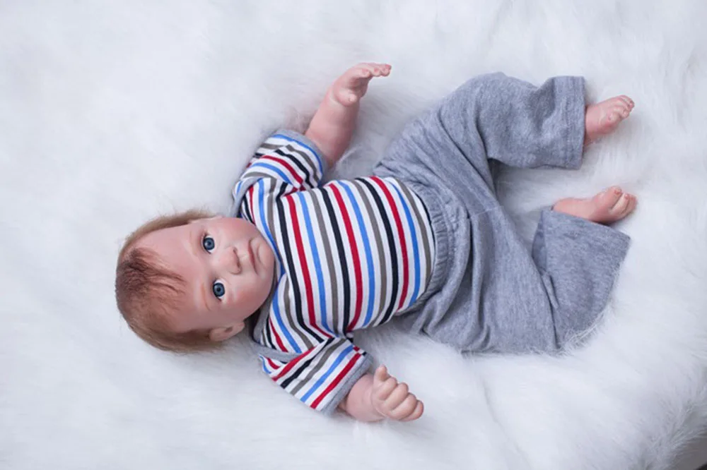 WOLDOL 20 дюймов мода силиконовые тела Реалистичного Reborn Baby куклы живые возрождается
