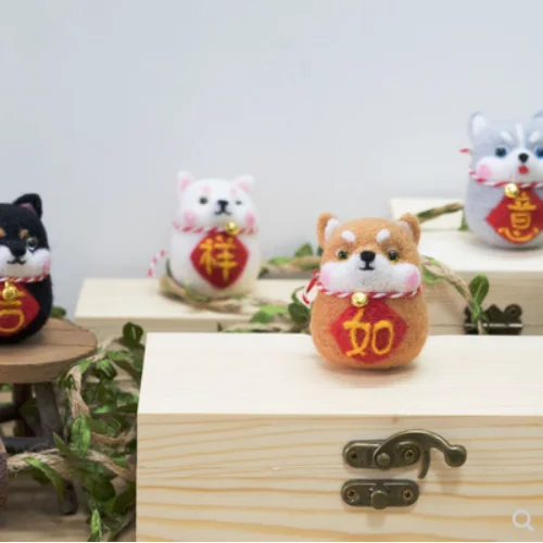 Новинка Akita Собака Хаски брелок шерстяной набор для рукоделия войлок игла