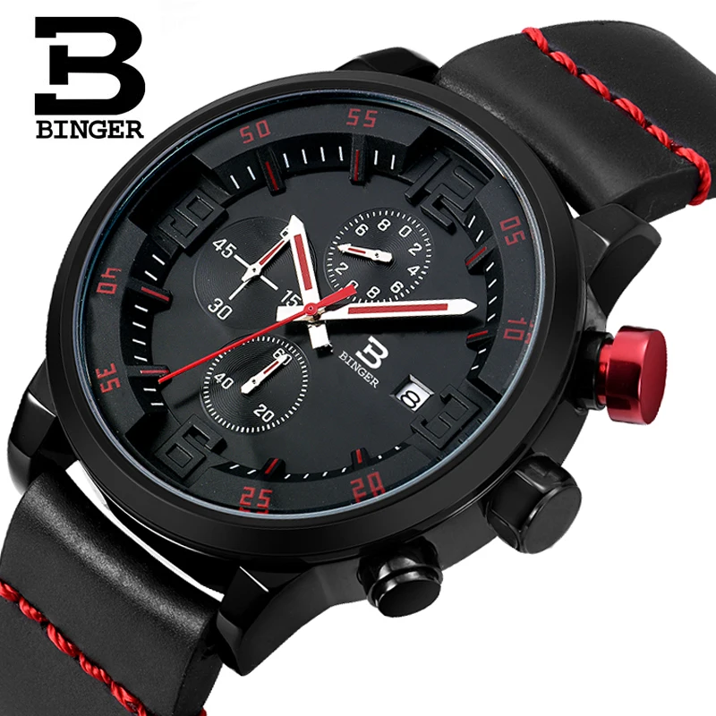 

Watches Men BINGER Brand Men Sport Watches Men's Quartz Clock Man Casual Military Waterproof Wrist Watch relogio masculino 2019