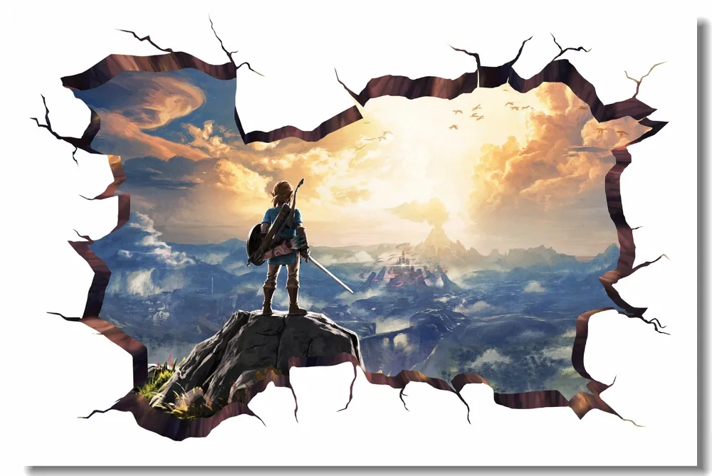 Изготовленный на заказ холст настенная живопись Legend Of плакат The Zelda Дыхание дикой