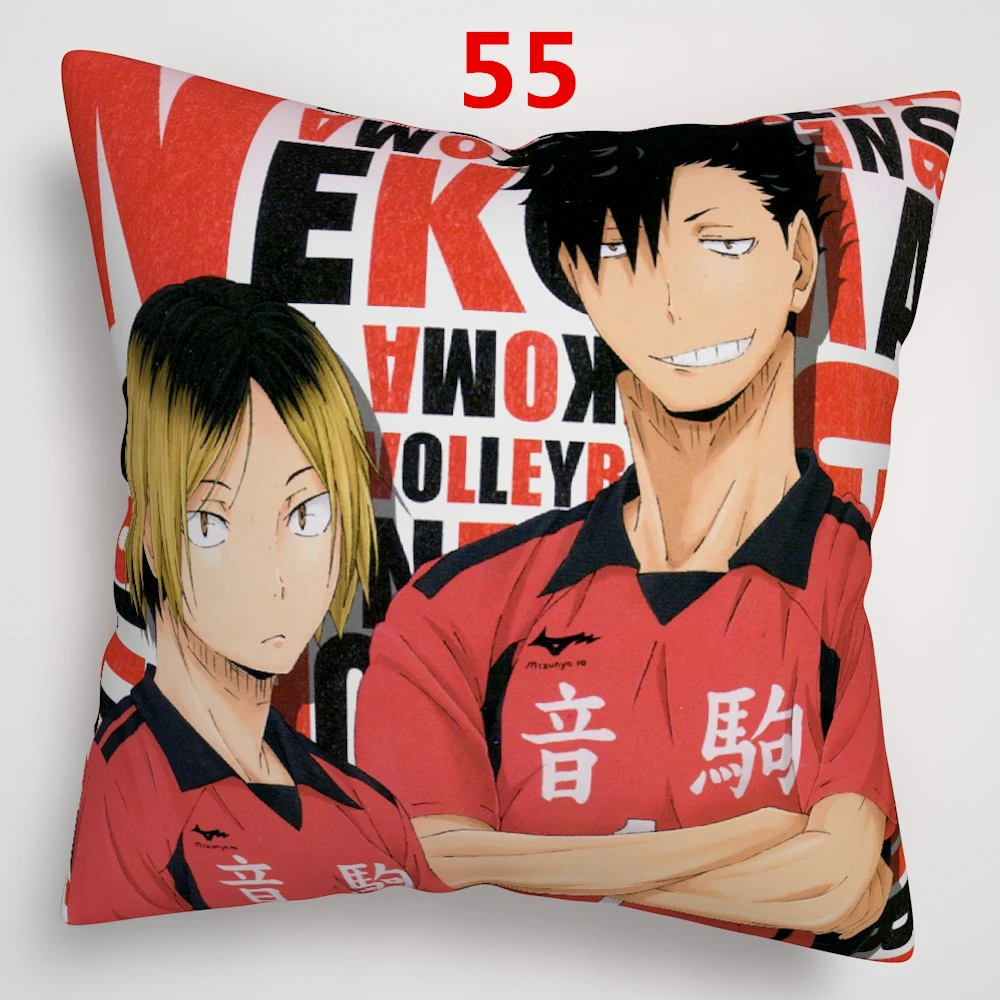 55 Suef Аниме Манга Haikyuu! Haikyuu аниме Двусторонняя диванная подушка крышка 16x16 дюймов 40x40 см - Цвет: 55