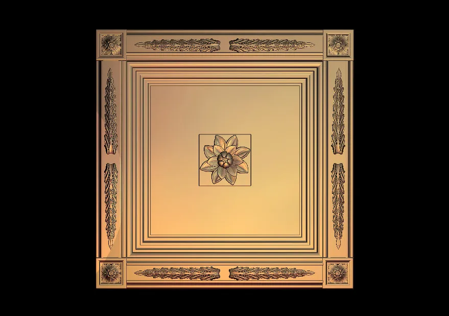 Рамка 3D рельефная модель в формате STL ЧПУ роутер резьба гравировка Artcam aspire M150 |