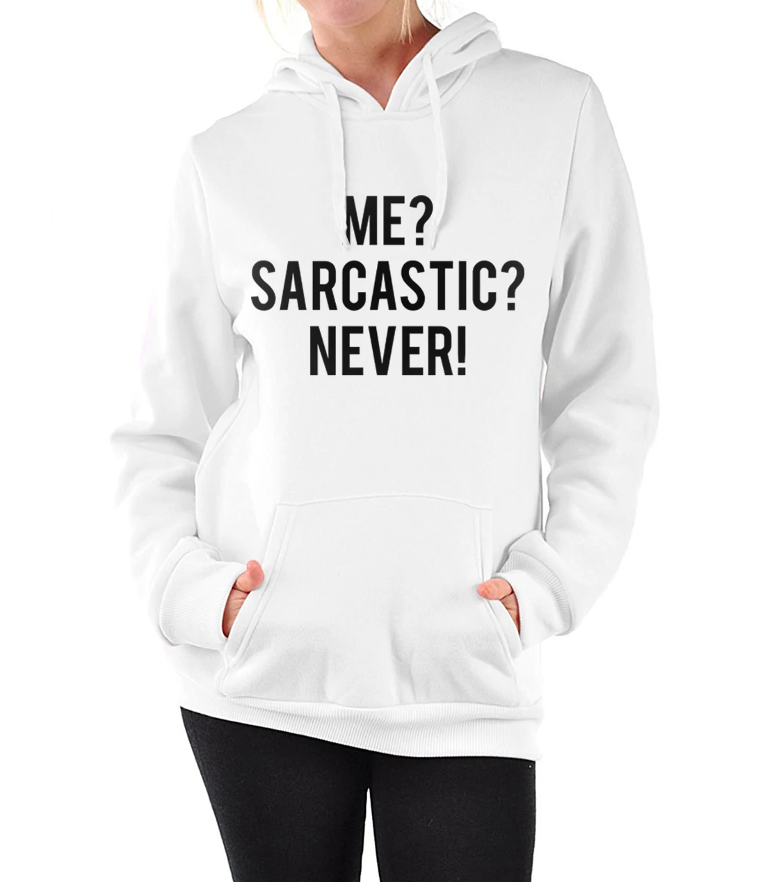 Костюмы femme брендовые пуловеры S-XXL на осень-зиму флисовые толстовки с капюшоном я язвить не толстовка Для женщин Мода Фитнес-толстовка - Цвет: white1
