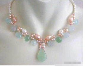 Разноцветная белая розовая жемчужная Опаловая подвеска-капля белое ожерелье с