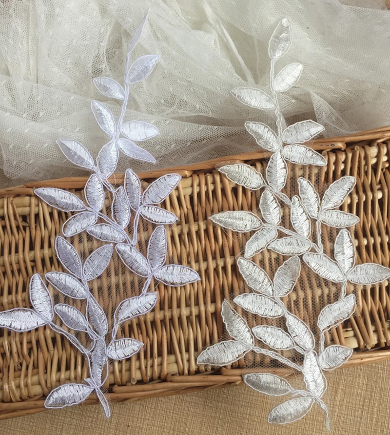 

4Pieces 25X12cm French Chantilly Guipure Lace Cord Lace New Arrivals Sewing Material Lace Applique DIY Craft TT261