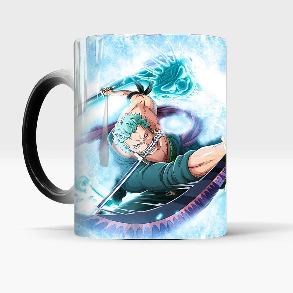 Цельные кружки luffy Zoro 350 мл офисная кофейная кружка меняющая цвет лучший подарок