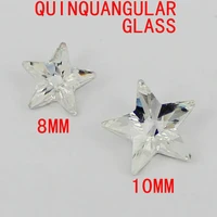 quinquangular shape crystal stones luxury five pointed star shape glass rhinestones diy crafts jewelry making decorations
