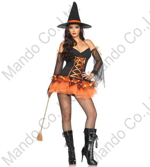

Yellow Witch Dress with Hat Adult Women Costume for Cosplay and Halloween Party