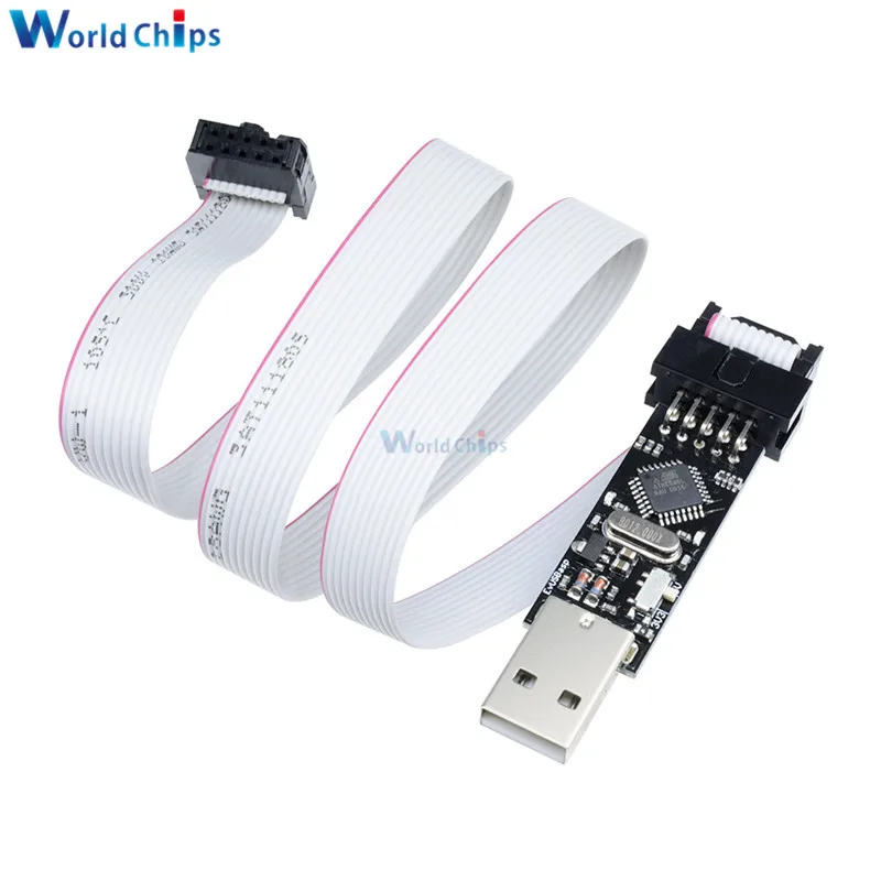 Новый электрический блок DIY высококачественный 10 контактный USBASP USBISP 3 3/5 В AVR