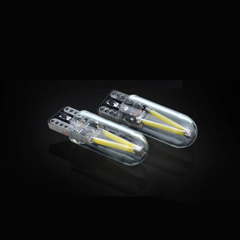YB Yiba 2шт T10 W5W 194 COB стеклянный автомобильный светильник Led накаливания автомобилей