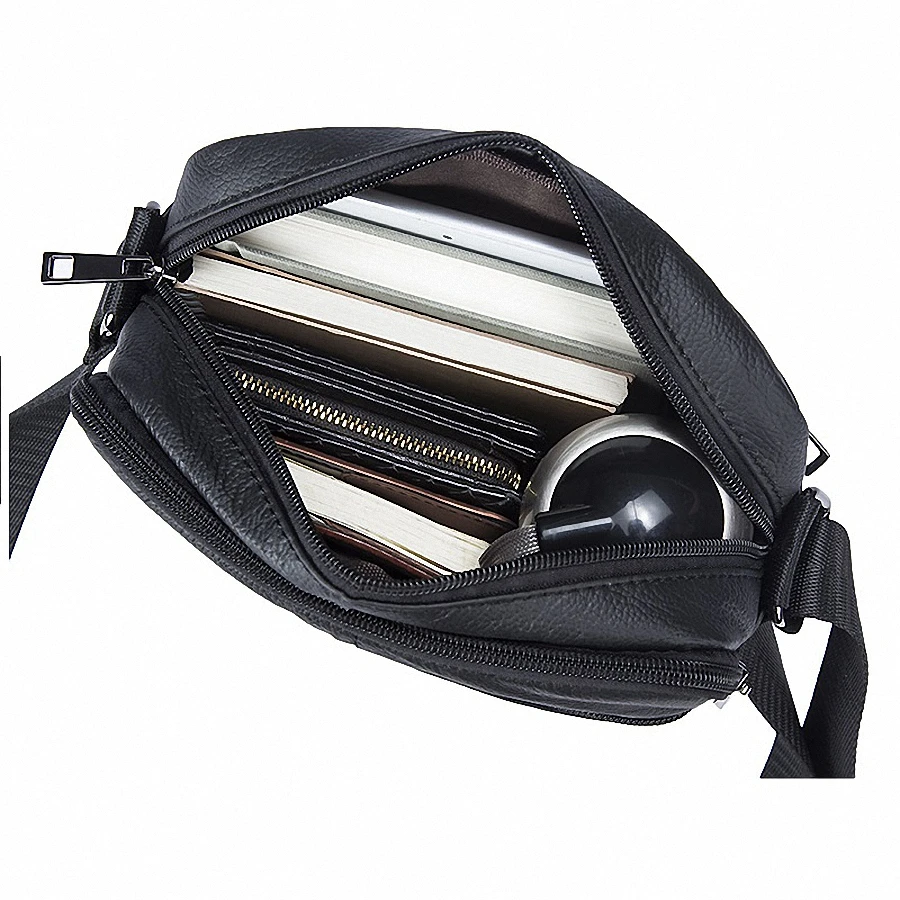 

Genuine Leather Men Bag Fashion Leather Crossbody Bag Shoulder Men Messenger Bags Small Casual Designer Handbags Man Bag LI-2144