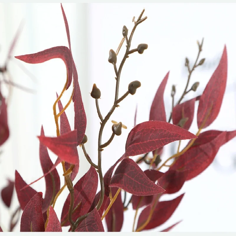 

Artificial flower artificial plant home decor bunch willow willow wicker artificial flowers false leaves green potted wholesale
