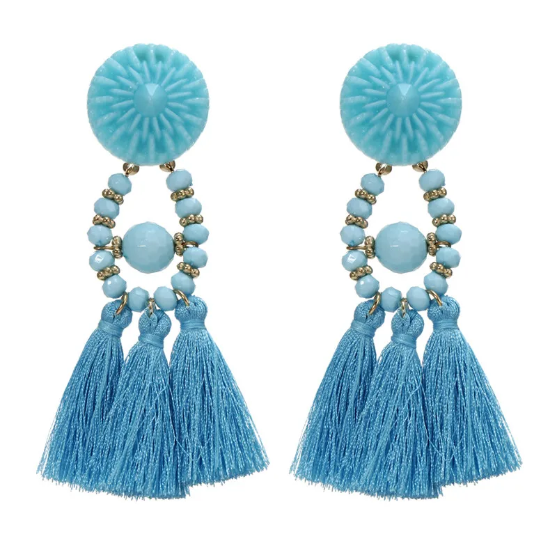 Женские длинные серьги-подвески IF ME серьги в этническом стиле с кисточками