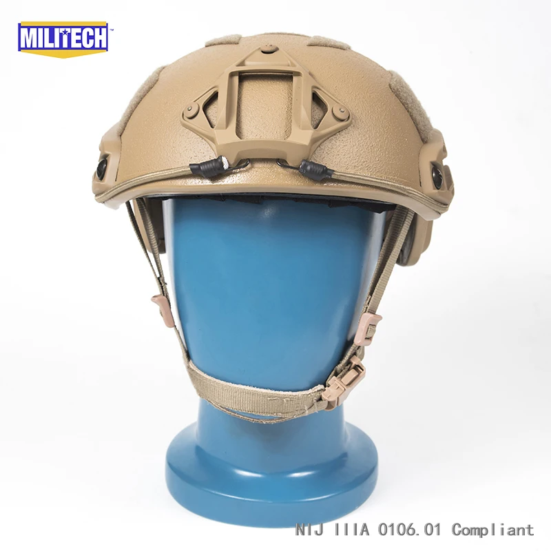 MILITECH Ballistic Helmet NIJ IIIA DEVGRU SEAL 1.3KG Lite CB Super High Cut Light Weight SWAT ISO Certified Bulletproof Helmet