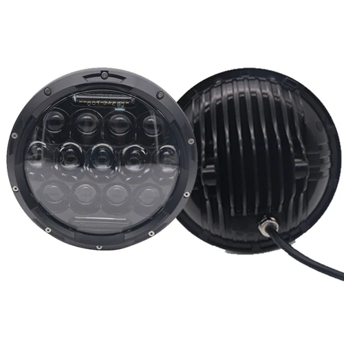 black B Wzjoo 2 шт. 7 дюймов круглый черный/хром светодиодный проектор фары подходят для Freightliner FL112 для jeep JK Land Rover Lada 4x4 urban - Цвет: black B