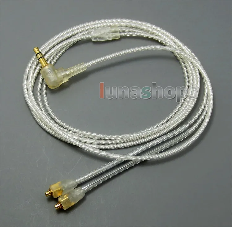 

LN005009 With Earphone Hook Silver Plated Cable For Shure se215 se315 se425 se535 Se846