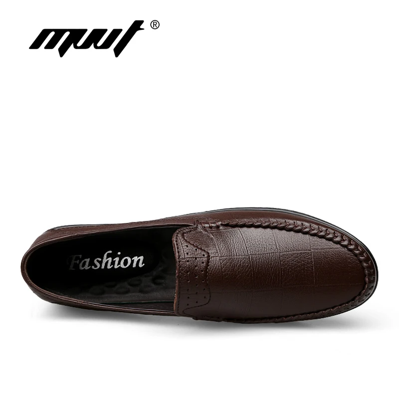MVVT/классическая мужская обувь из натуральной кожи; успокаивающие мужские лоферы без застежки; повседневная обувь из мягкой кожи; Мужская обувь для вождения на плоской подошве