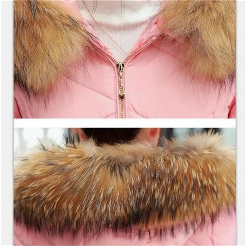 Женская куртка с капюшоном теплая зимняя искусственным мехом и воротником S XXXL