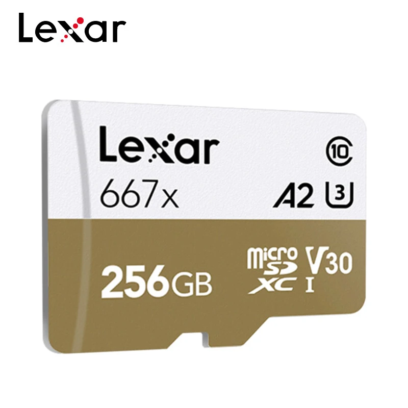 Оригинальный Lexar Профессиональный 667x microSDXC UHS-I Micro SD карты 256 ГБ 64 Гб A2 Class 10 V30 U3 TF