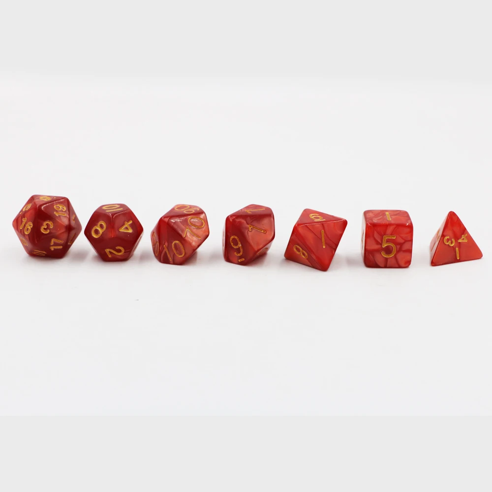 7 шт./компл. креативные игральные кости для ролевых игр D & разноцветные DND с