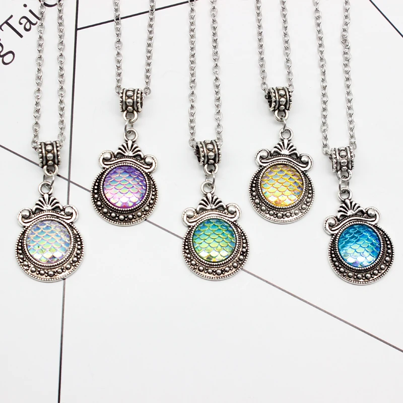 Модное романтическое ожерелье в виде морской рыбьей чешуи мечты чокер для